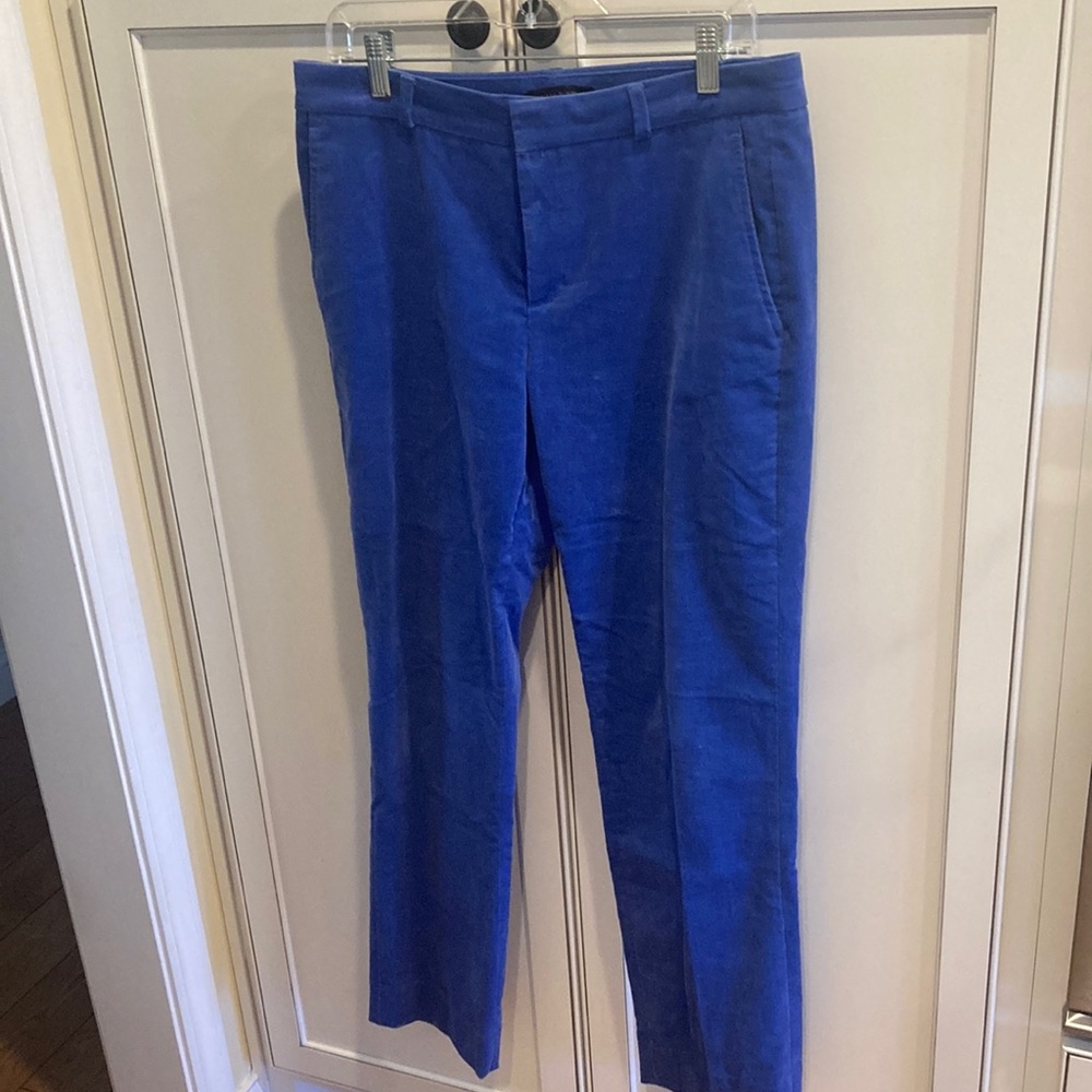 Periwinkle blue brushed fine wale cords. BR Ryan fit.